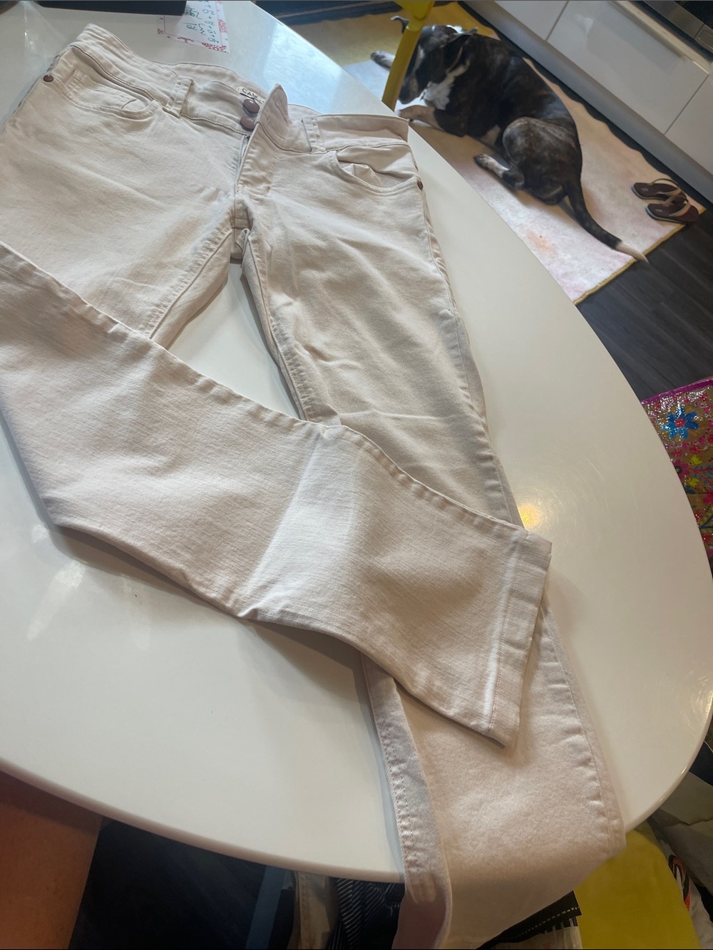 Classic Slim Fit Women's Jeans - Pale peach